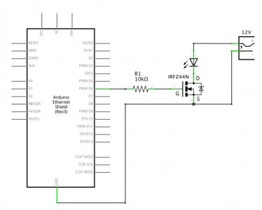 Irfz44n arduino схема включения